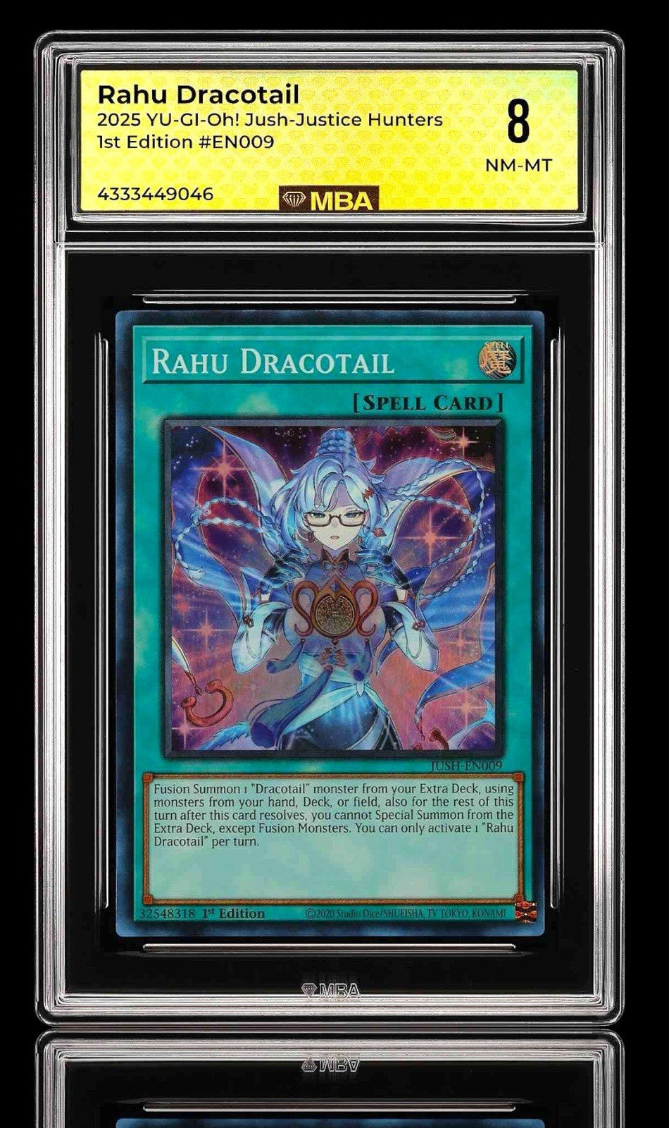 💎 Rahu Dracotail JUSH-EN009 Justice Hunters 1st Edition~ MBA GRADE 8~POP 1!💨