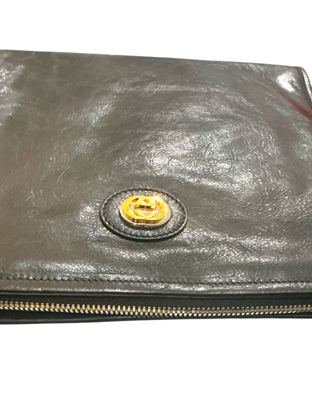 ‼️GUCCI NEW W/ TAGS DOCUMENT& HOLDER FLUFFY CALF BLACK~FAST SHIP~SHOOT OFFER!💨