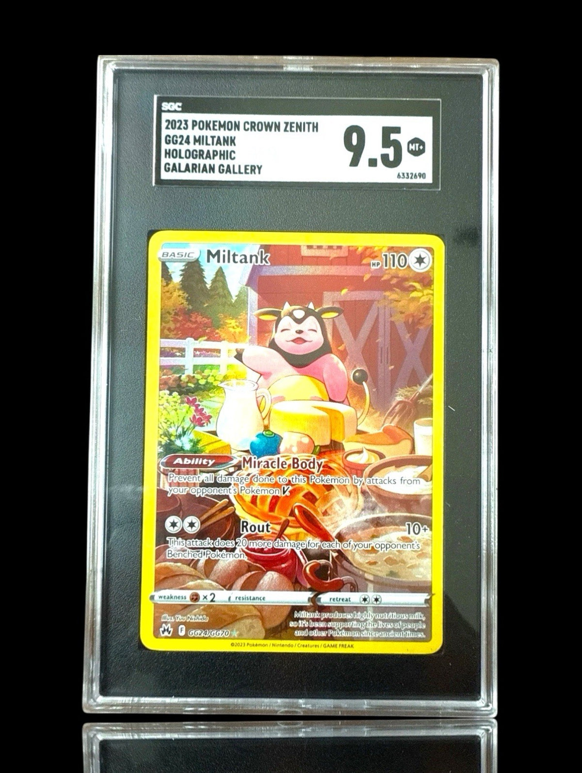 ‼️Miltank GG24/GG70 Crown Zenith: Galarian Gallery Holo GRADE 9.5! SHIPS FAST💨