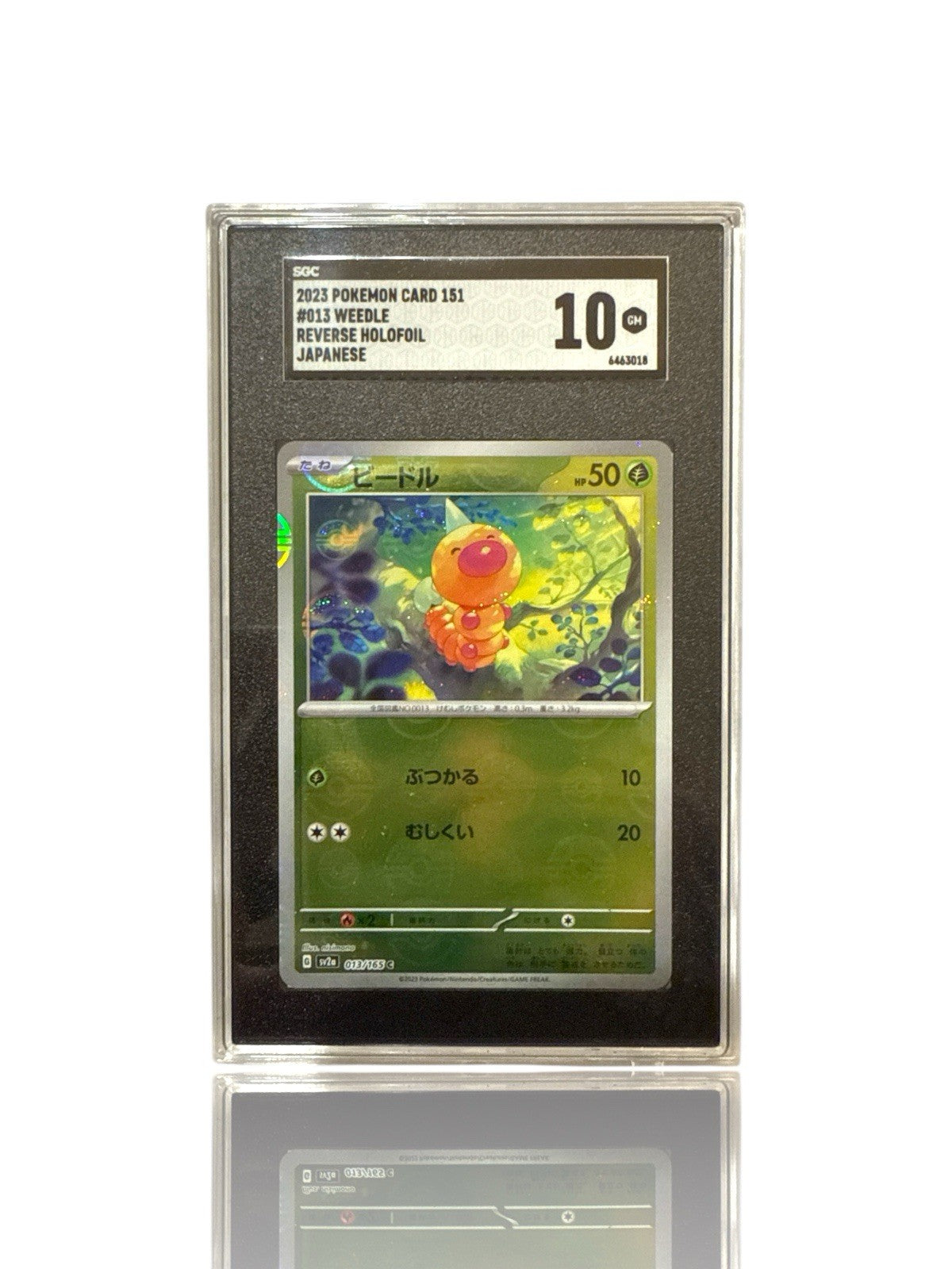 ‼️Pokemon Weedle PokeBall 013/165: Pokemon Card 151 Holo Japanese GRADE 10!💨
