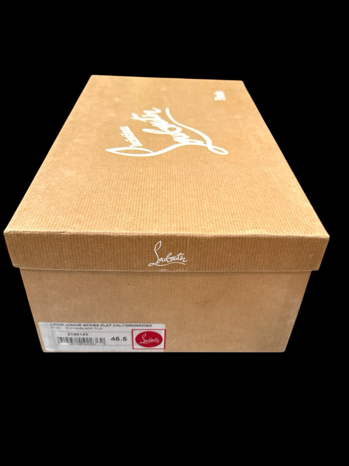 ‼️Christian Louboutin Louis Junior Spikes Orlato BLACK Low Top Sneaker SZ 46.5💨