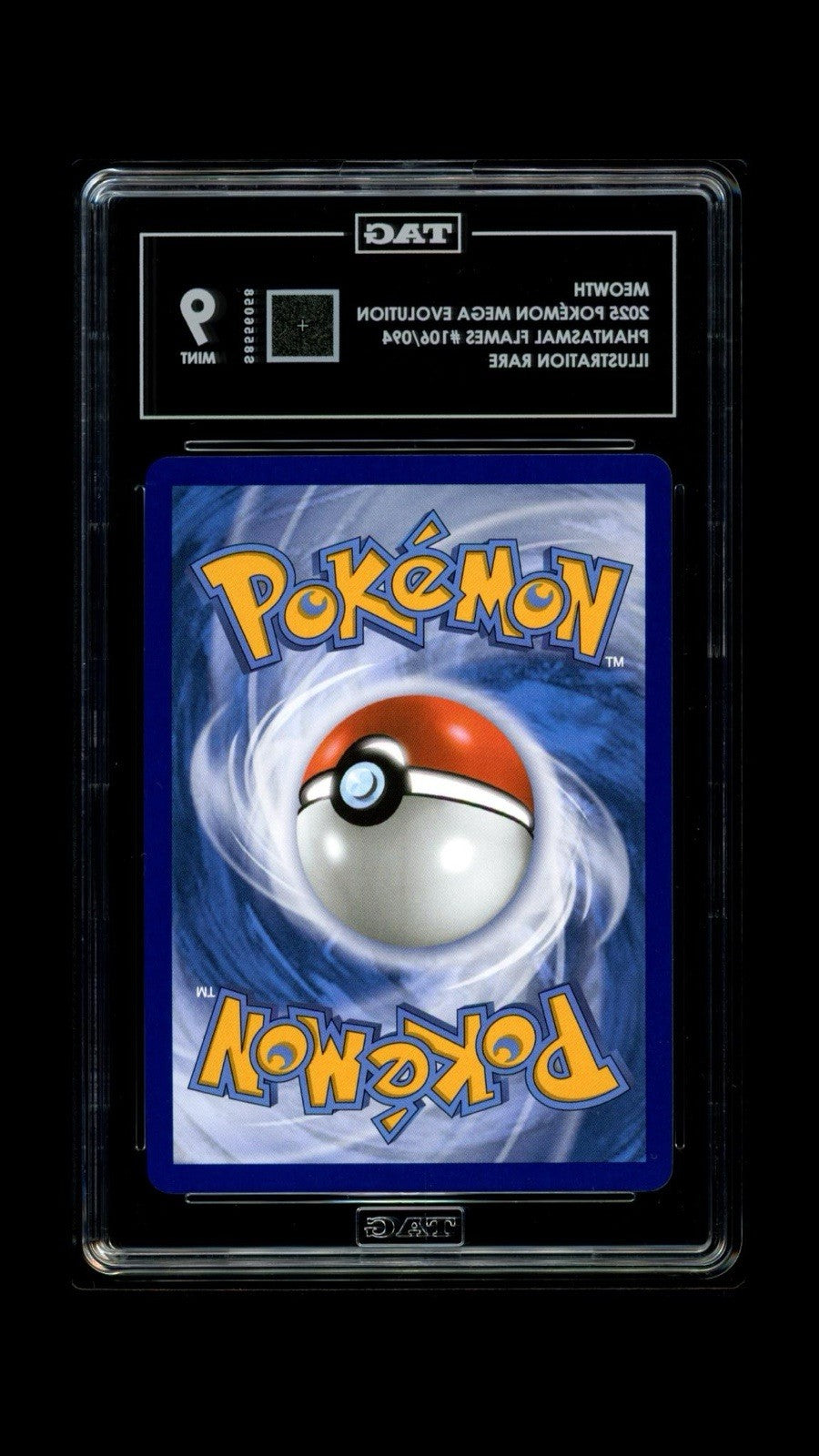 🔥 Pokemon Meowth #106 Phantasmal Flames Holo TAG GRADE 9! SAME DAY SHIP!💨