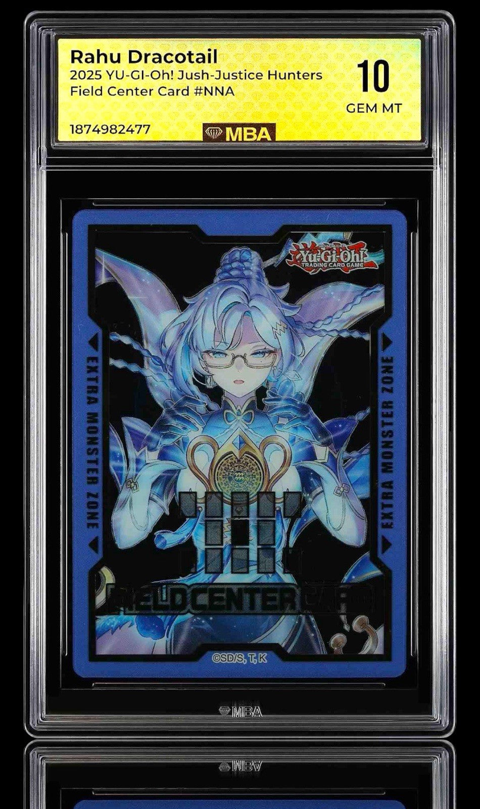 ‼️ Rahu Dracotail YuGiOh Justice Hunters Field Center Token~MBA GRADE 10 POP 1💨