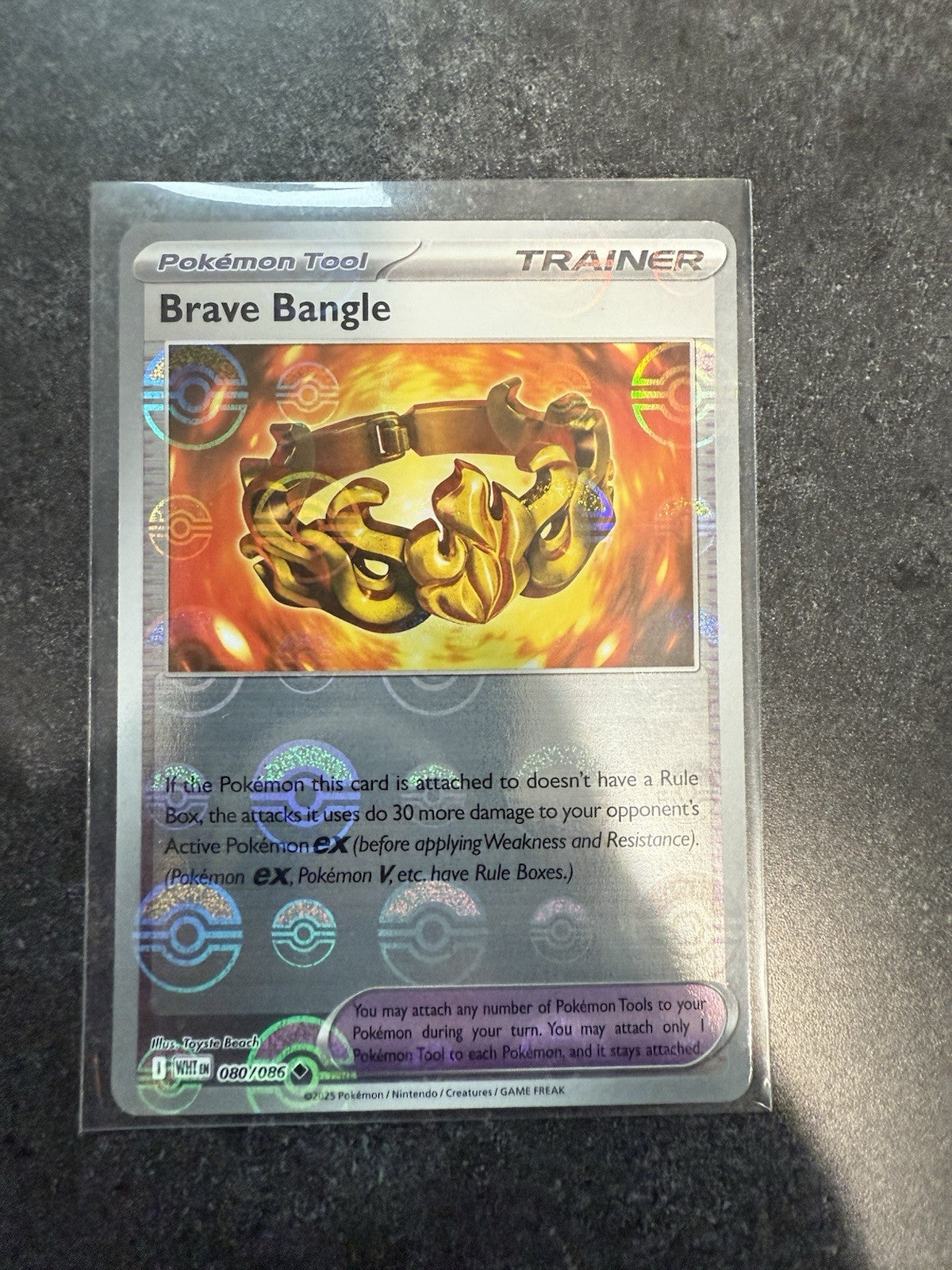 Brave Bangle (Poke Ball Pattern) 080/086 Sv: White Flare Holo