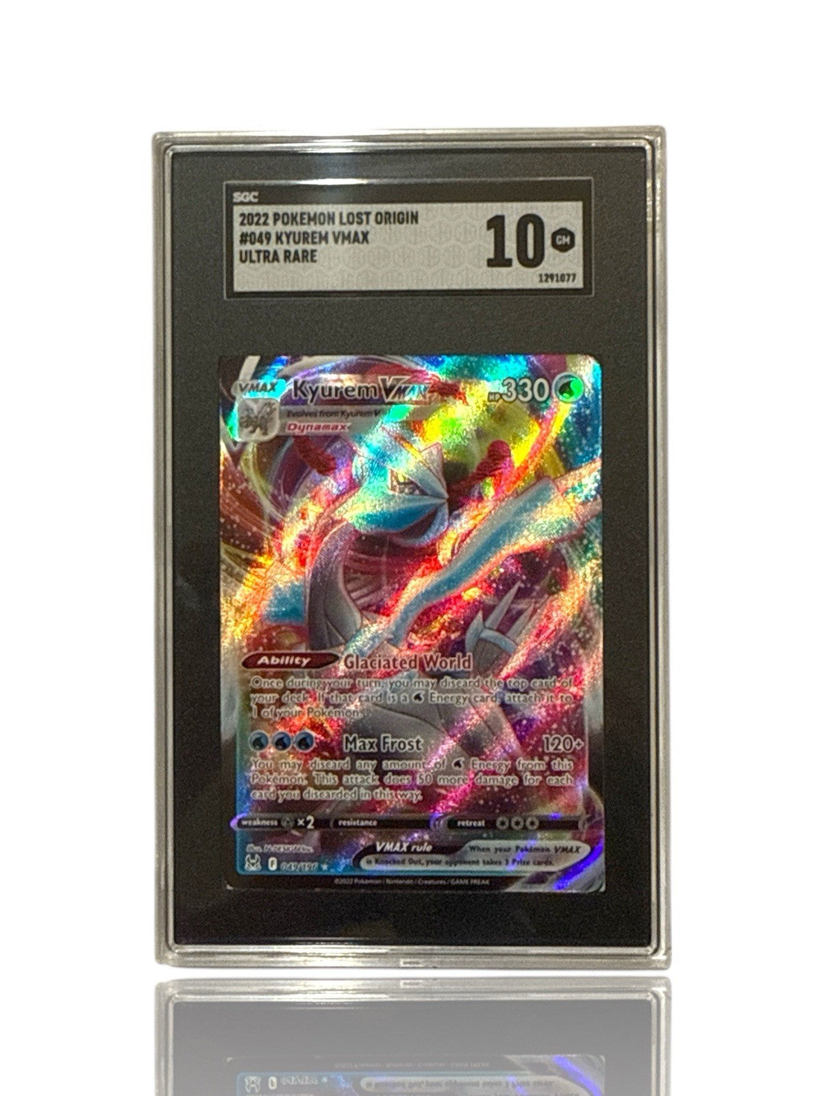 ‼️Pokemon Kyurem VMAX 049/196: Lost Origin Holo GRADE 10~FAST SHIP~SHOOT OFFER💨