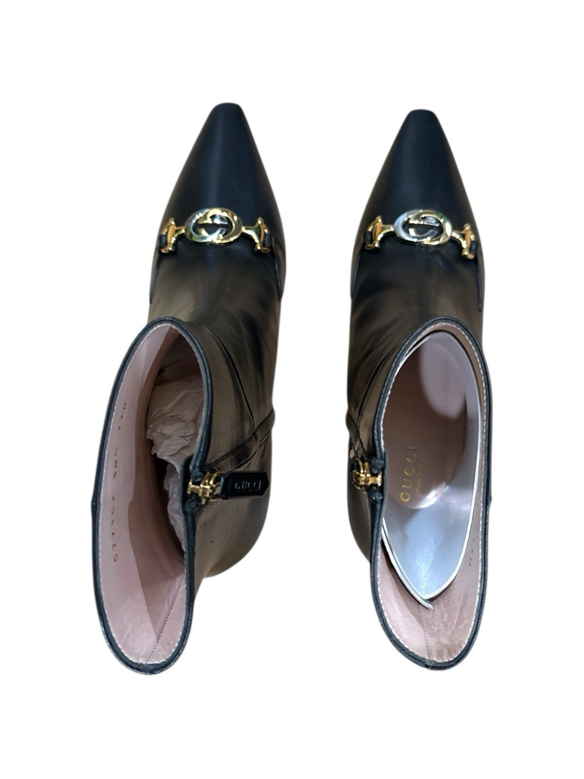 ‼️BRAND NEW IN BOX Gucci Zumi Nappa Charlotte Nero Black Leather Boots~SIZE 38+