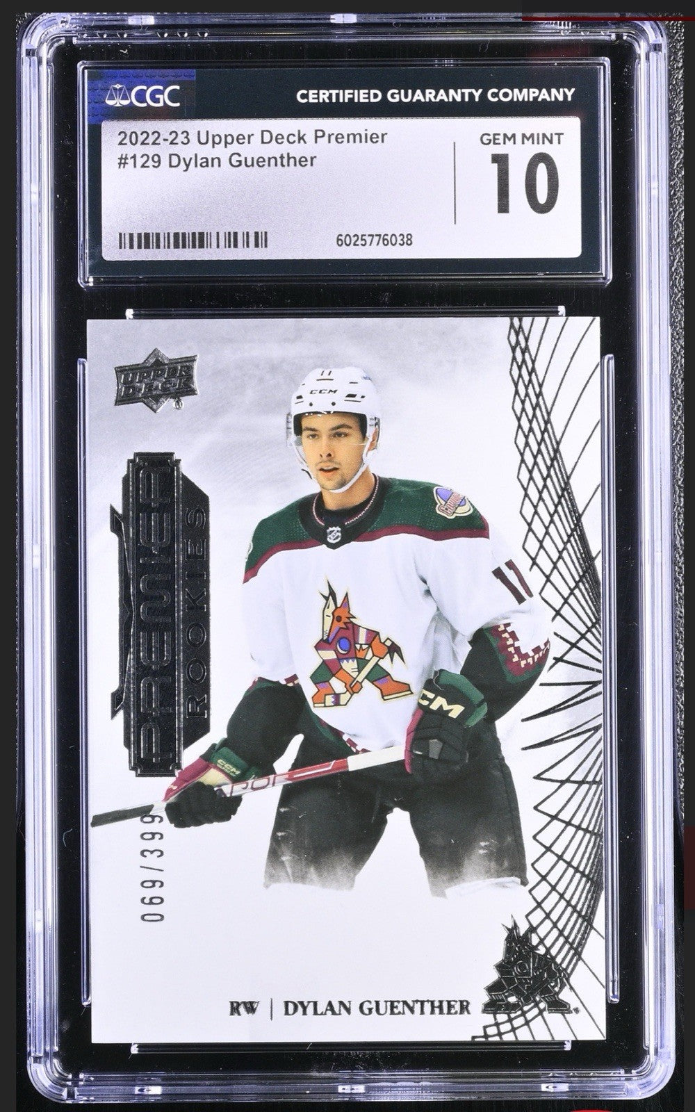 ‼️2022-23 Upper Deck Premier Rookies Dylan Guenther 069/399~SHOOT OFFER! POP 1💨
