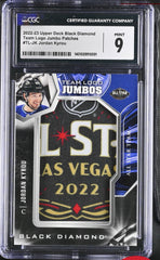 ‼️2022-23 UD Black Diamond - Team Logo Jumbo Patches JORDAN KYROU💨 POP 1!!