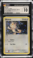 💎 Meowth #69 FireRed & LeafGreen Reverse Holo~ GRADE 10~ LOW POP SHOOT OFFER💨