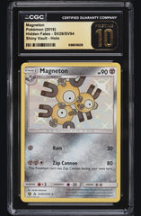 🔥 Magneton SV28 Hidden Fates Shiny Vault Holo~PRISTINE 10 GOLD LABEL TOP POP💨