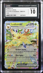 ‼️Leafeon ex 006/131: Prismatic Evolutions Holo GRADE 10~FAST SHIP SHOOT OFFER💨