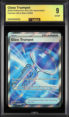 ⚠️Glass Trumpet 260/217 Ascended Heroes Holo~ MBA GRADE 9~ FAST SHIP SHOOT OFFER