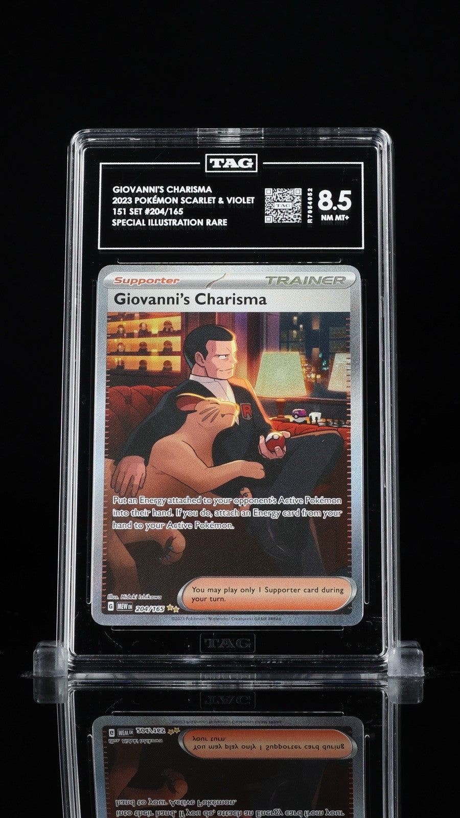 ‼️GIOVANNI'S CHARISMA 2023 POKÉMON SCARLET & VIOLET 151 SET #204/165~TAG 8.5💨