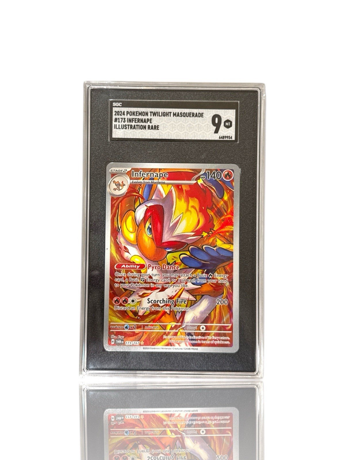 ‼️Pokemon Infernape 173/167: Twilight Masquerade Holo GRADE 9! SHOOT OFFER!💨