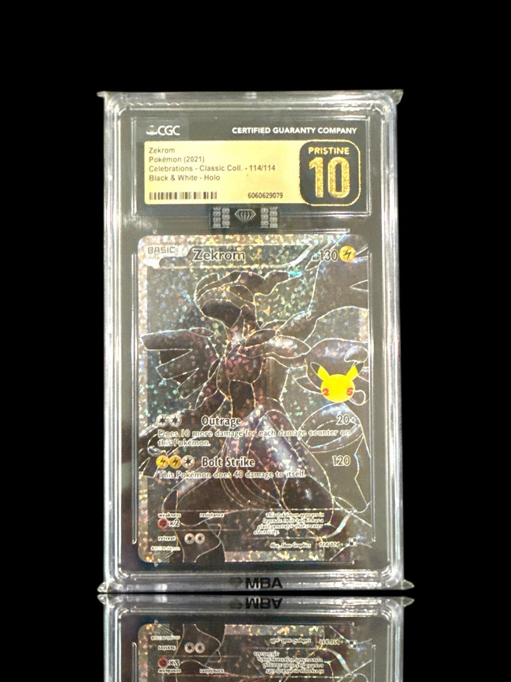 💎 Zekrom 114 Celebrations GRADE 10 PRISTINE GOLD LABEL BLACK DIAMOND MBA‼️