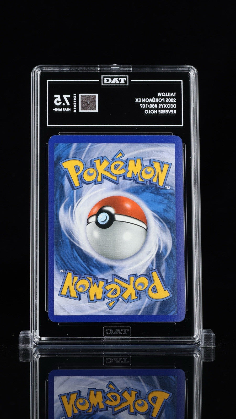 🌟Taillow 80/107 Deoxys Reverse Holo~ TAG GRADE 7.5! SAME DAY SHIP~SHOOT OFFER💨