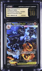 🔥Pokemon Mega Charizard X ex #125 GRADE 10 PRISTINE GOLD LABEL TOP POP!💨