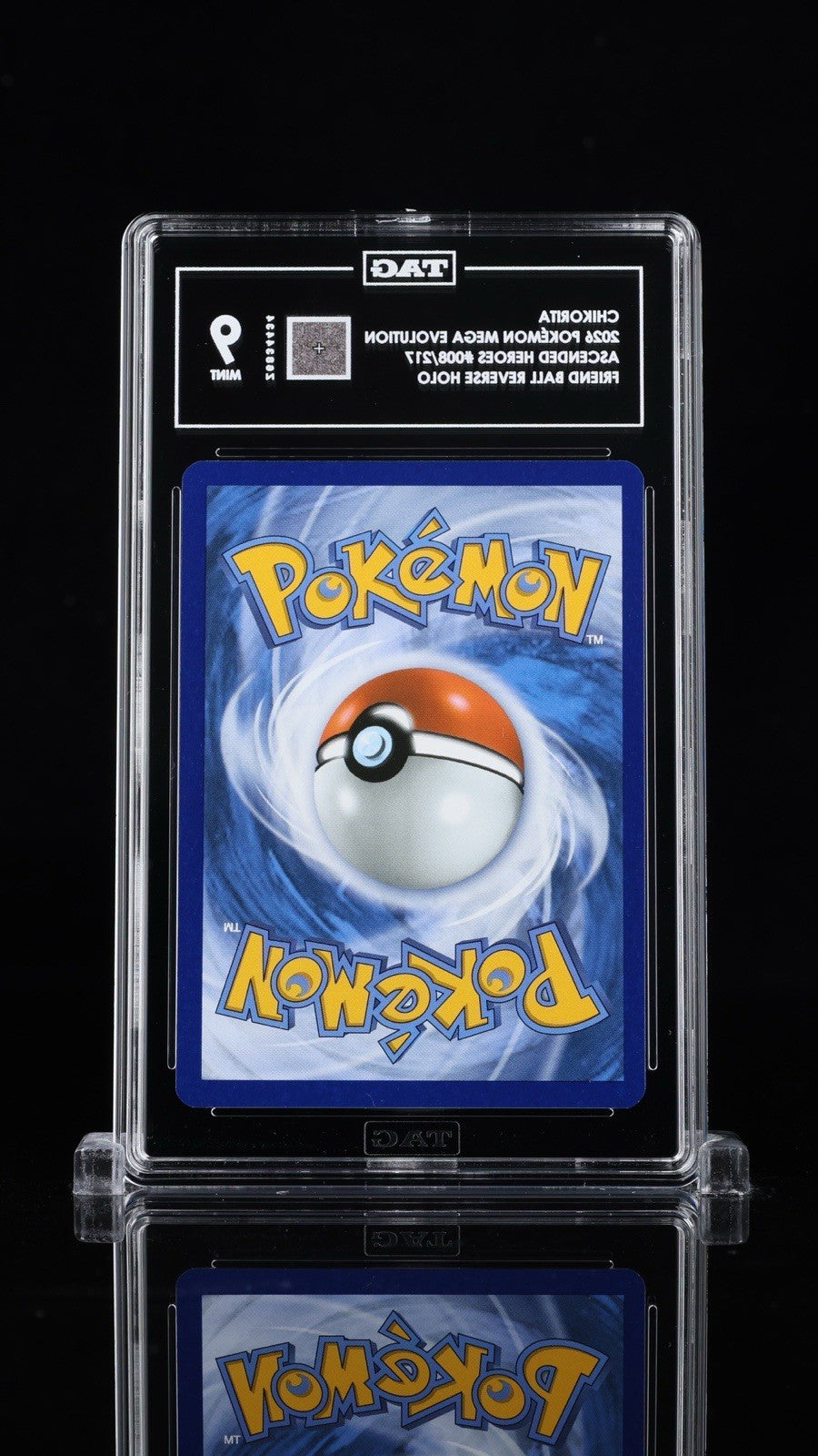 ⚠️Chikorita Friend Ball #008 Ascended Heroes Reverse Holo~TAG 9~SHOOT OFFER!💨