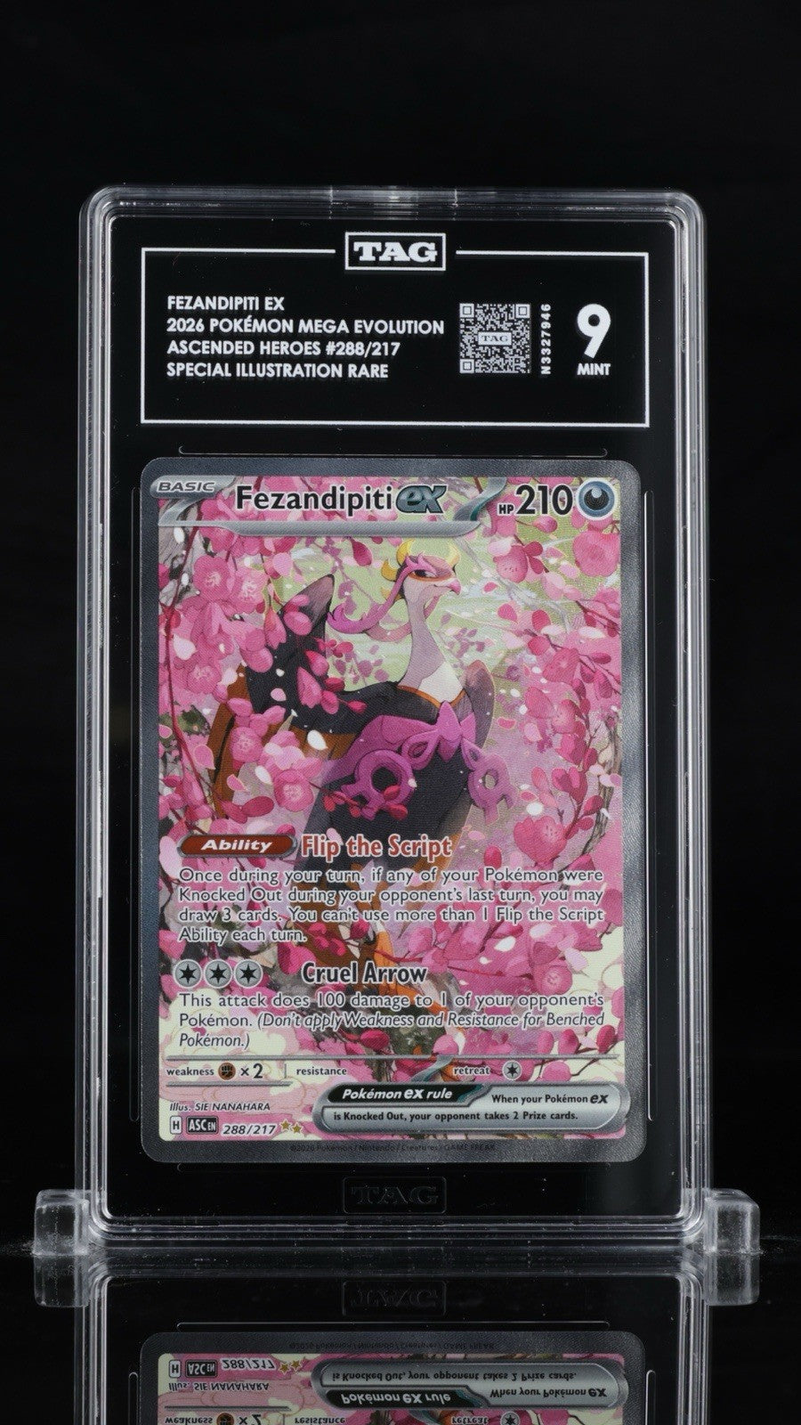 💎 Fezandipiti ex #288 Ascended Heroes TAG GRADE 9! SAME DAY SHIP SHOOT OFFER💨