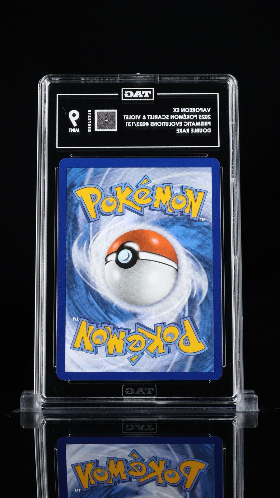 ‼️VAPOREON EX 2025 POKÉMON SCARLET PRISMATIC EVOLUTIONS #023 DOUBLE RARE TAG 9💨