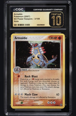 ⚠️ Armaldo 3/108 EX Pokemon Power Keepers Holo~PRISTINE 10 GOLD LABEL TOP POP!💨