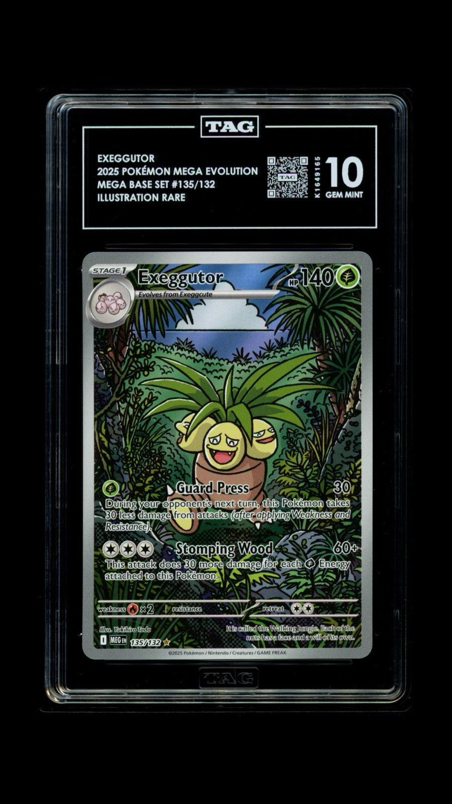 ‼️ Exeggutor 135/132 Mega Evolution TAG GRADE 10! SAME DAY SHIP SHOOT OFFER!💨