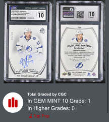 ‼️2021 SP Authentic AUTO Future Watch Boris Katchouk #154 GRADE 10~POP 1!💨