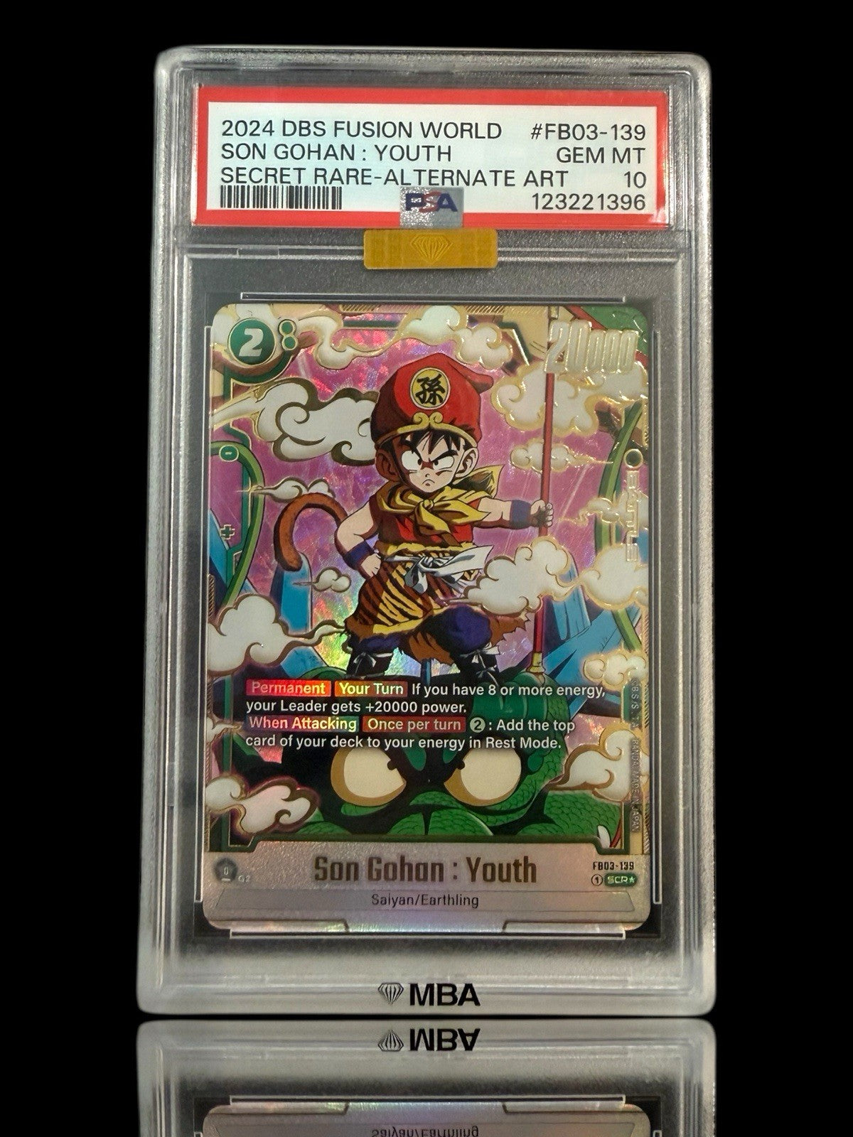 💎 2024 DBS FUSION WORLD SON GOHAN: YOUTH PSA 10~ PRISTINE GOLD DIAMOND MBA™️