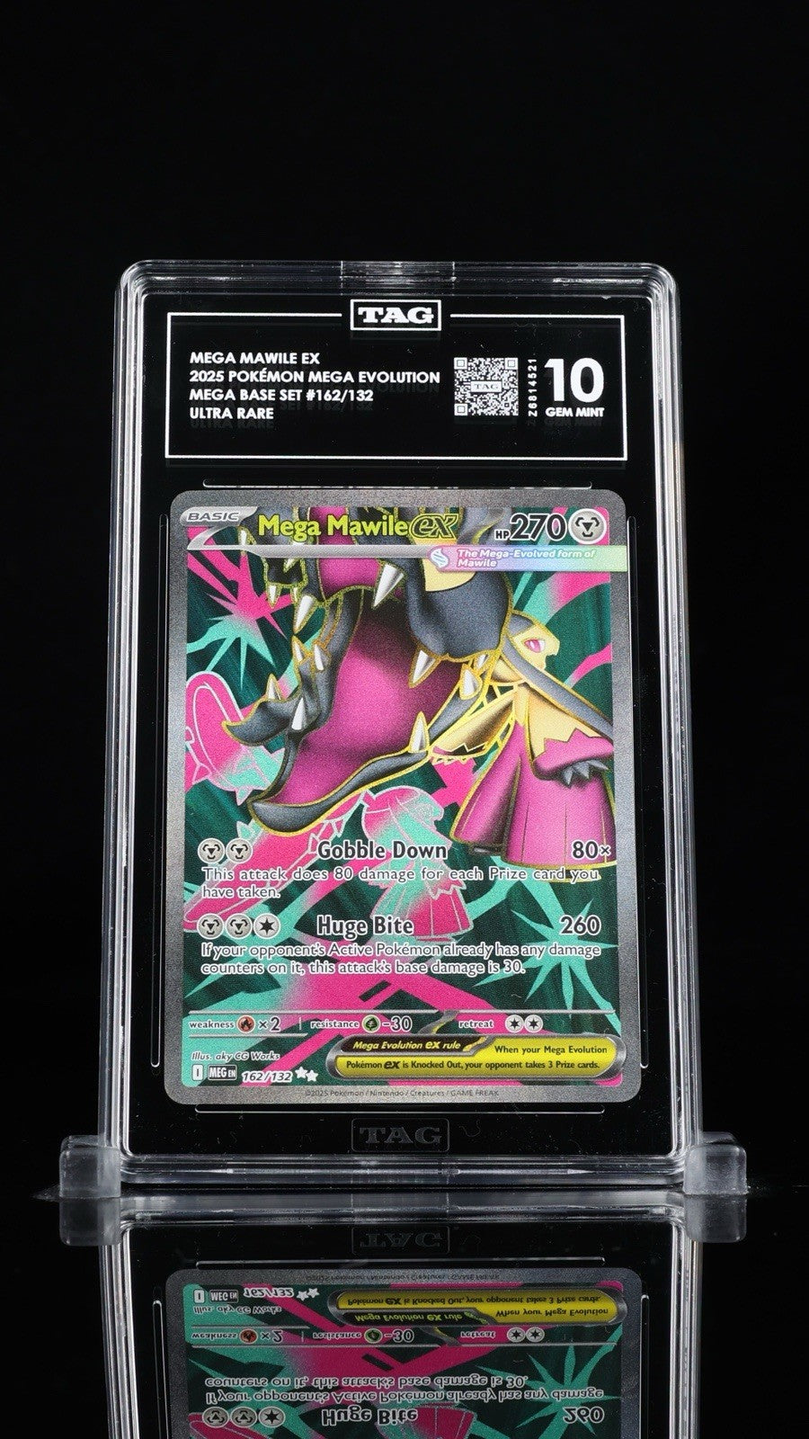 ‼️MEGA MAWILE EX 2025 POKÉMON MEGA EVOLUTION TAG 10 #162~FAST SHIP~SHOOT OFFER💨