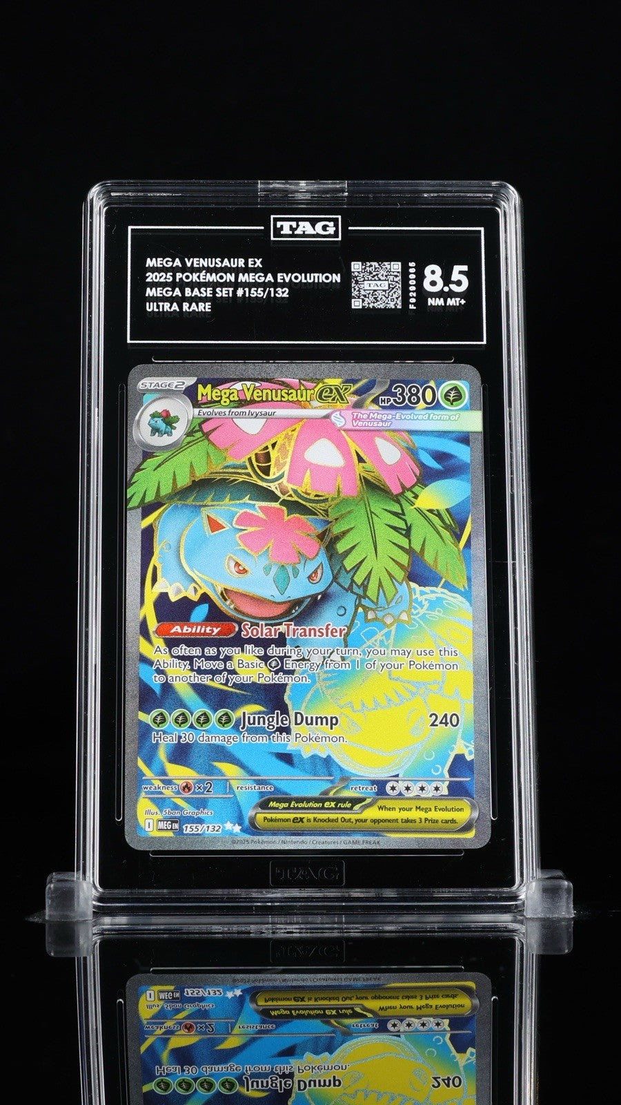☘️Mega Venusaur ex 155/132: Mega Evolution TAG GRADE 8.5! FAST SHIP~SHOOT OFFER