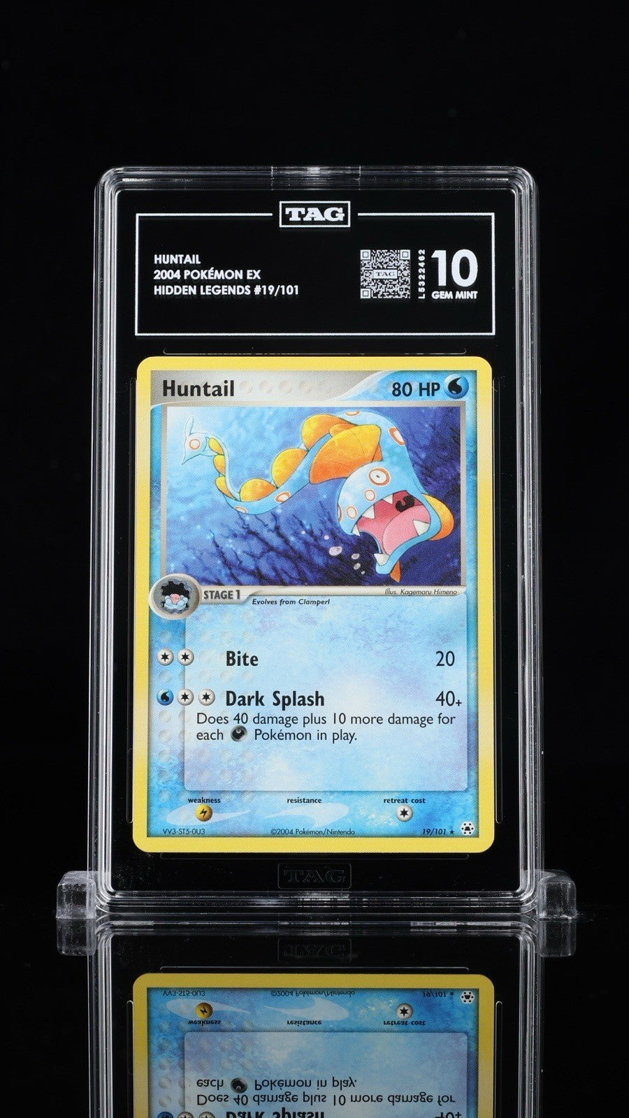 💎 Huntail 19/101 Hidden Legends Regular TAG GRADE 10! TOP RANKED POP 1!💨