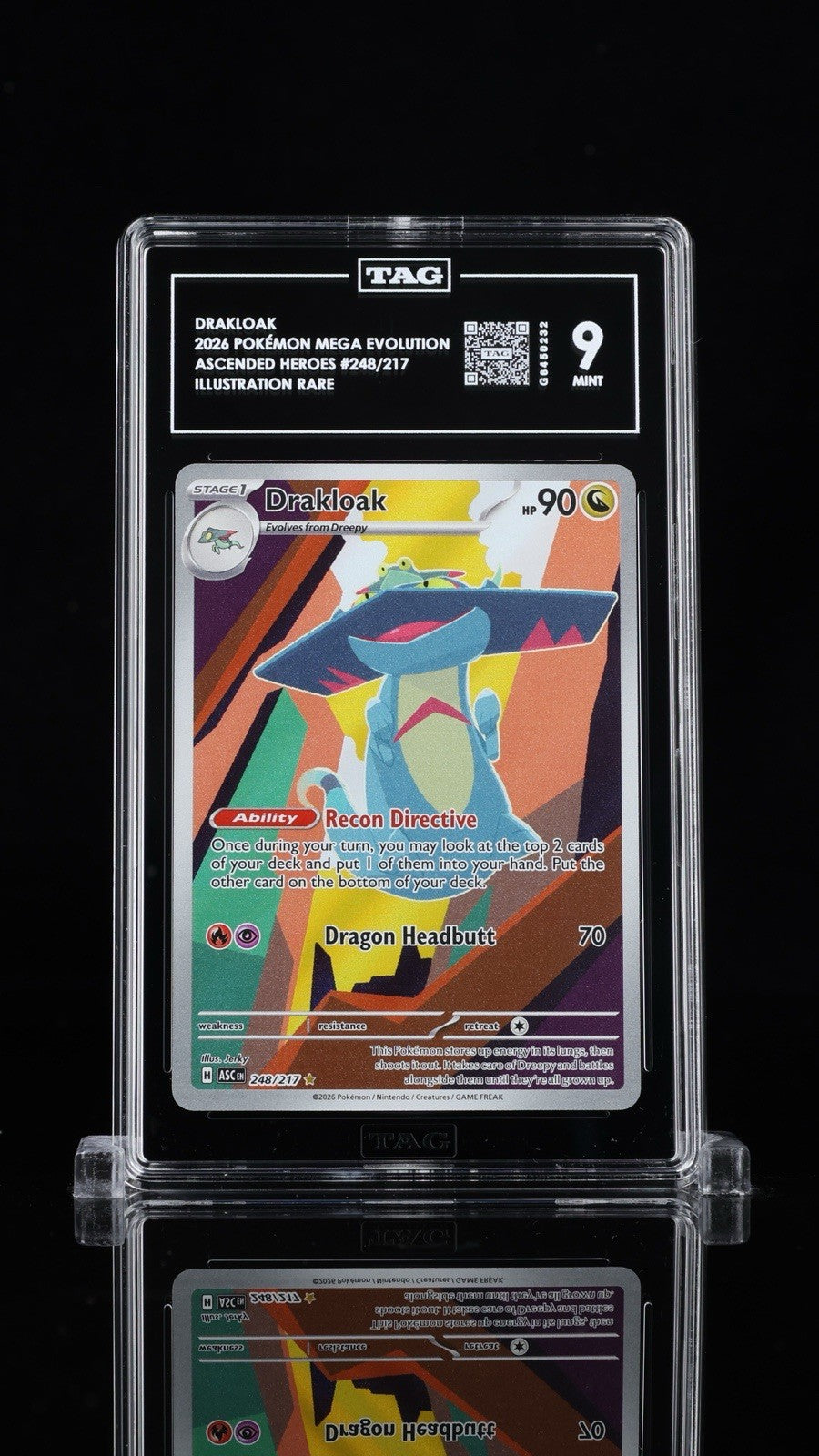 🚨 2026 Pokemon Ascended Heroes Drakloak IR #248~TAG 9~Mint Illustration Rare💨