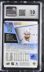 ‼️2021-22 SP Game Used Autograph #93 Jordan Eberle Blue GRADE 10~AUTO 10~POP 1💨