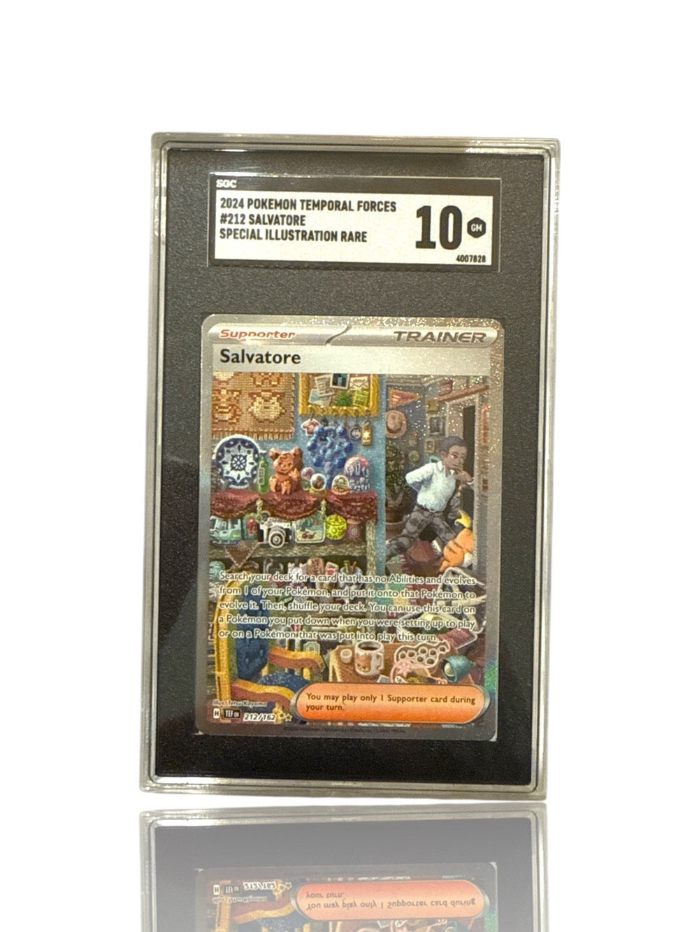 ‼️Pokemon Salvatore 212/162: Temporal Forces Holo GRADE 10~SHOOT OFFER!💨