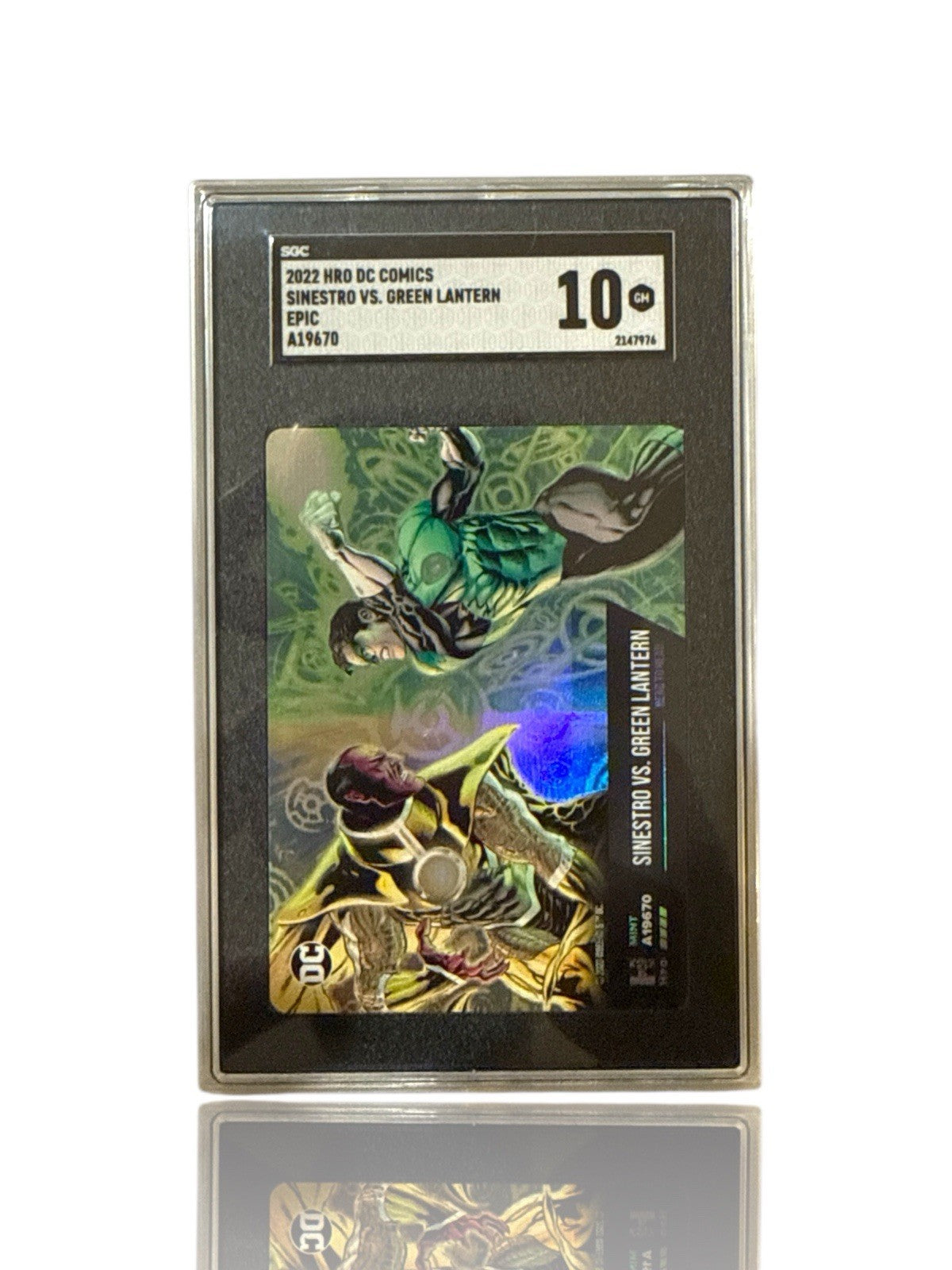 ‼️DC COMICS SINESTRO VS. GREEN LANTERN EPIC CARD GRADE 10! FAST SHIP~SHOOT OFFER