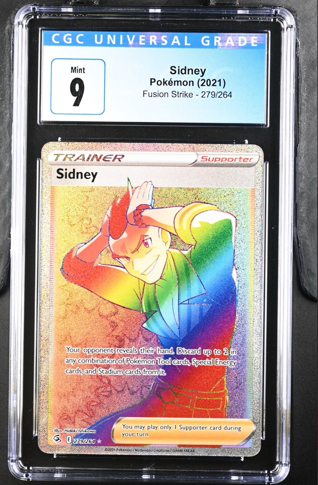 ‼️Sidney (Secret) 279/264 Swsh08: Fusion Strike Holo GRADE 9! SHIPS SAME DAY!💨