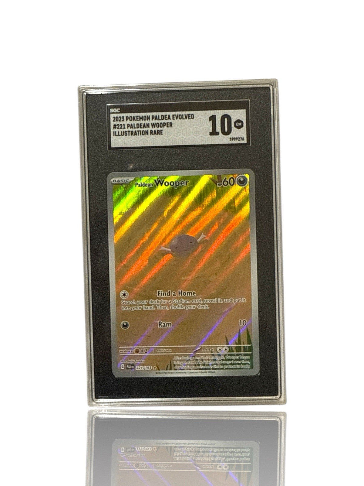 ‼️Pokemon Paldean Wooper 221/193: Paldea Evolved Holo GRADE 10~ SHOOT OFFER!💨
