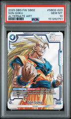 💎 2025 Dragon Ball Super Son Goku SR Alternate Art #SB02-023~ PSA GRADE 10!💨