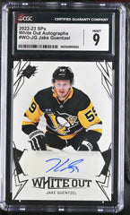‼️2022-23 SPx White Out #WO-JG Jake Guentzel~ GRADE 9~AUTO 10~POP 1~SHOOT OFFER