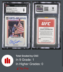 ‼️2023 Panini Donruss Optic UFC - Opti-Graphs Colby Covington GRADE 9~POP 1💨