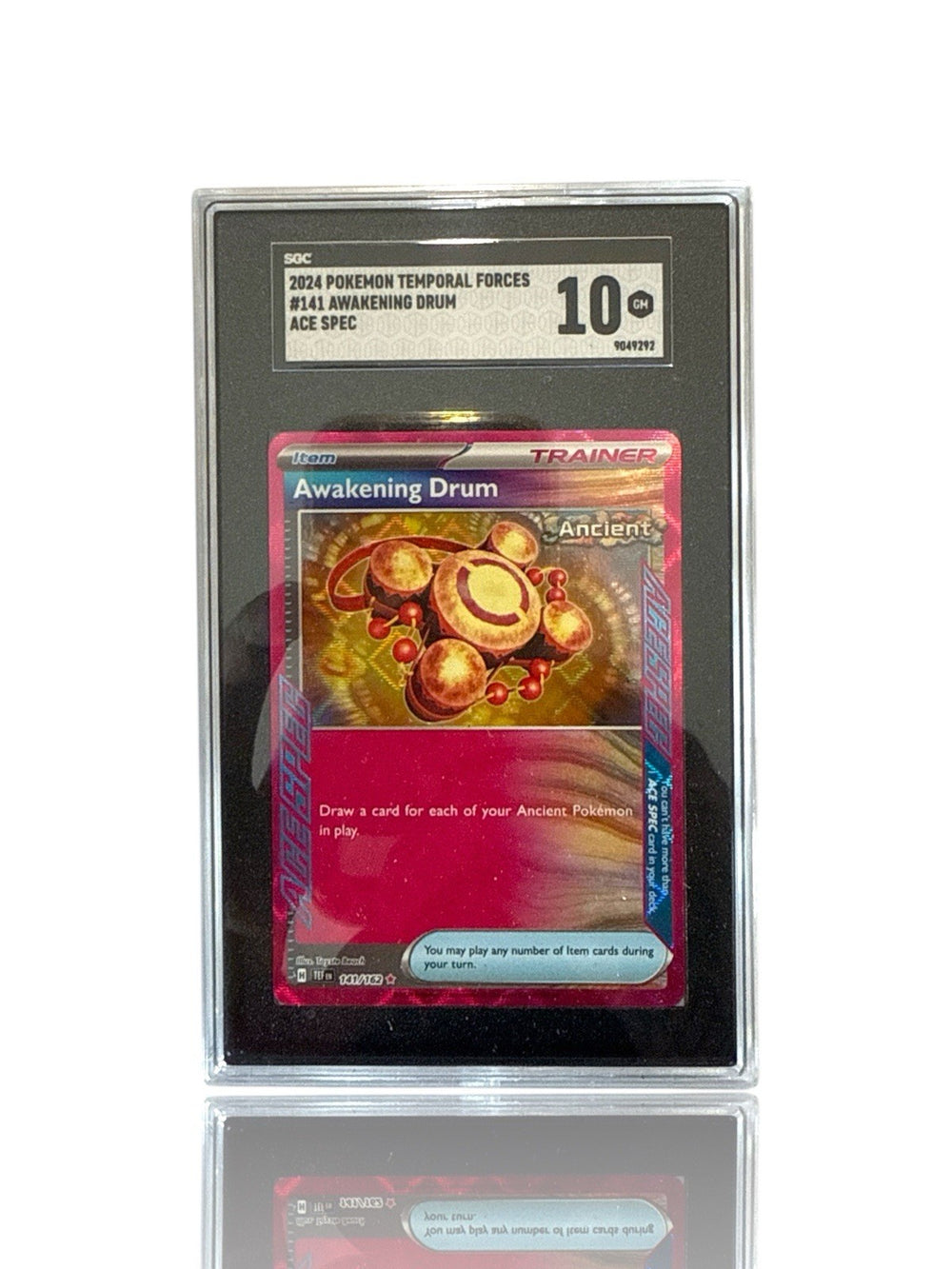 ‼️Pokemon Awakening Drum 141/162: Temporal Forces Holo GRADE 10! SAME DAY SHIP💨