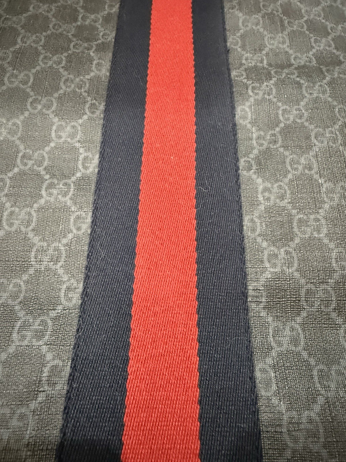 🌟NEW Gucci Leather and Black Canvas Drawstring Backpack Gucci Web~SHOOT OFFER💨