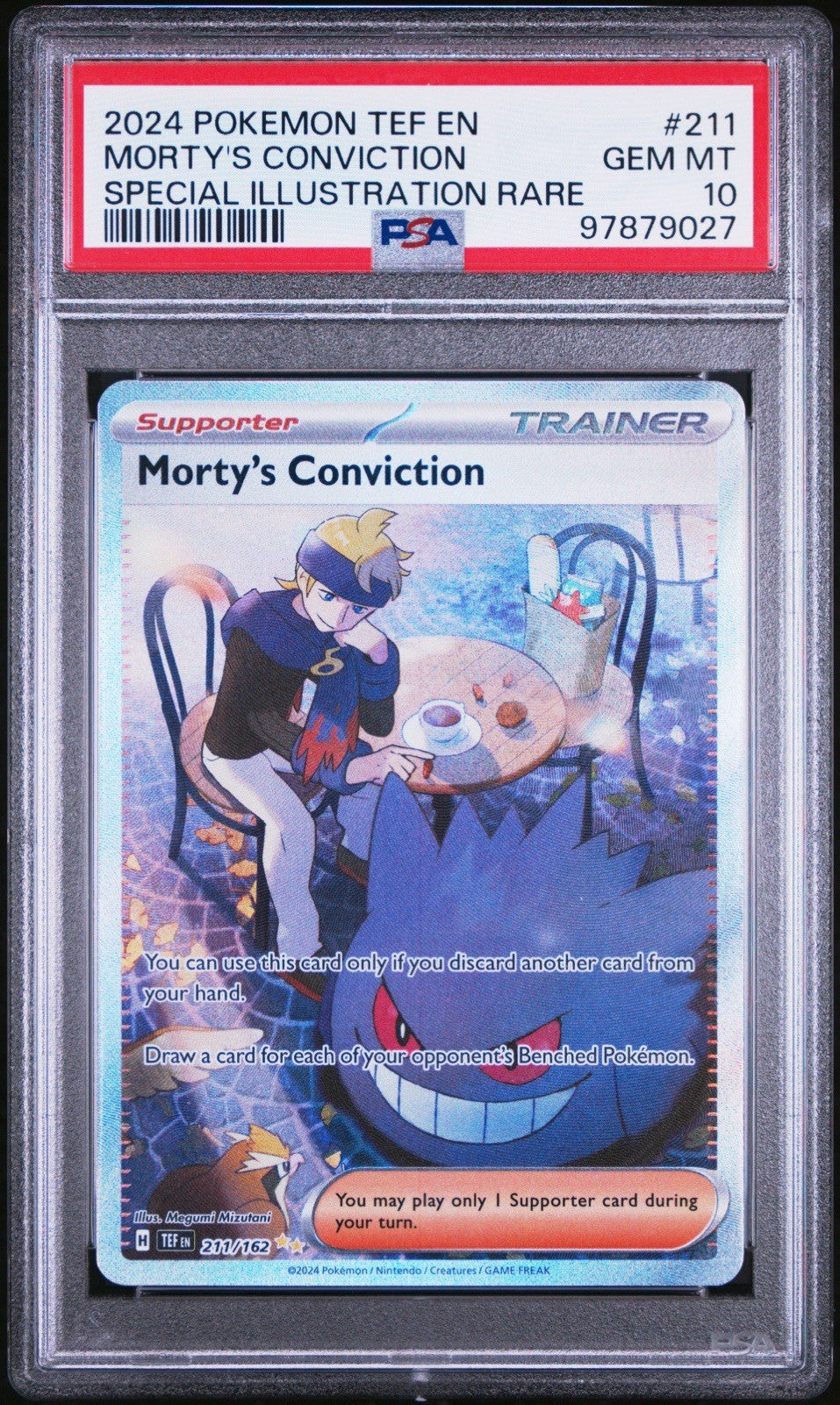 ‼️Morty's Conviction #211~Temporal Forces PSA GRADE 10! FAST SHIP~SHOOT OFFER💨