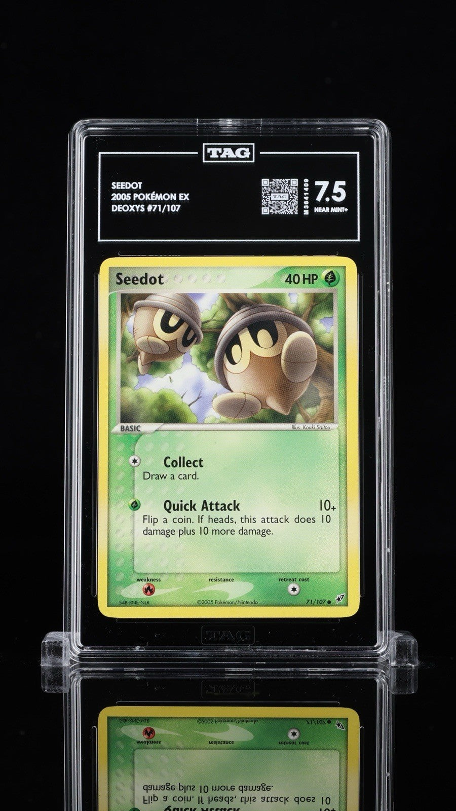 ⚠️ Seedot EX Deoxys 71/107 Pokemon~TAG GRADE 7.5~FAST SHIP SHOOT OFFER!💨