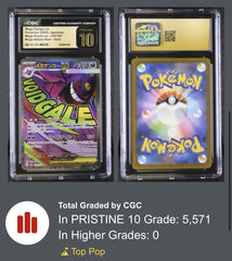 😈 Mega Gengar ex 230/193 Mega Dream GRADE 10 PRISTINE GOLD LABEL TOP POP!💨