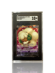 ‼️Pokemon Whimsicott V Full Art 160/172: Brilliant Stars Holo GRADE 10~FAST SHIP