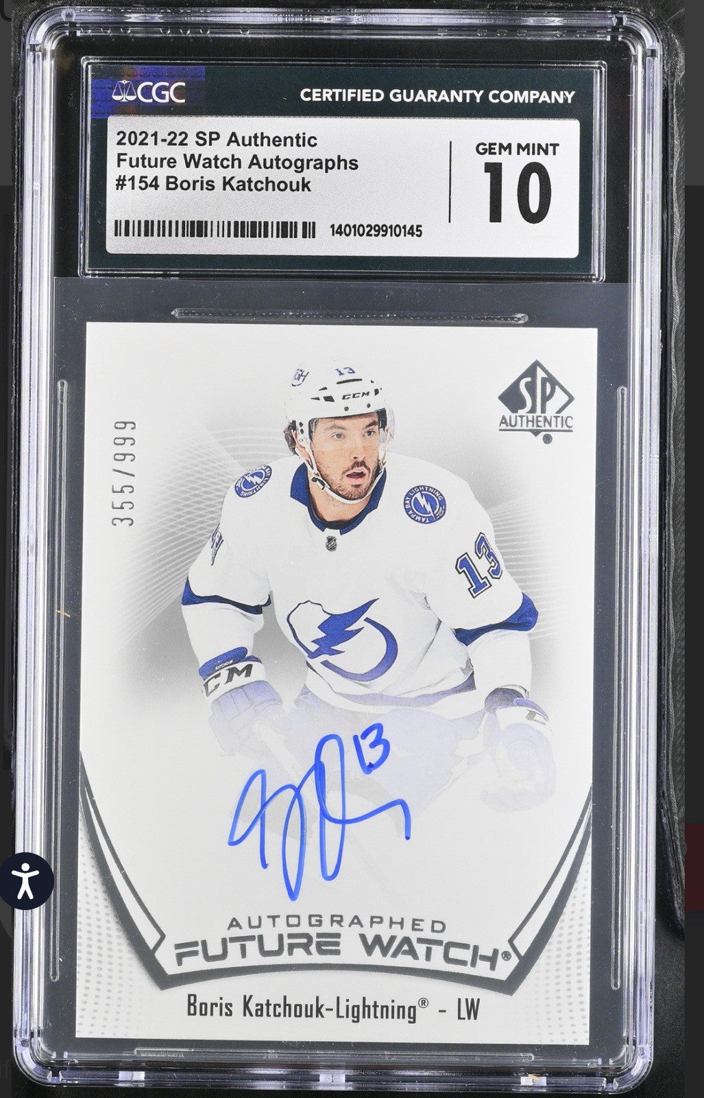 ‼️2021 SP Authentic AUTO Future Watch Boris Katchouk #154 GRADE 10~POP 1!💨