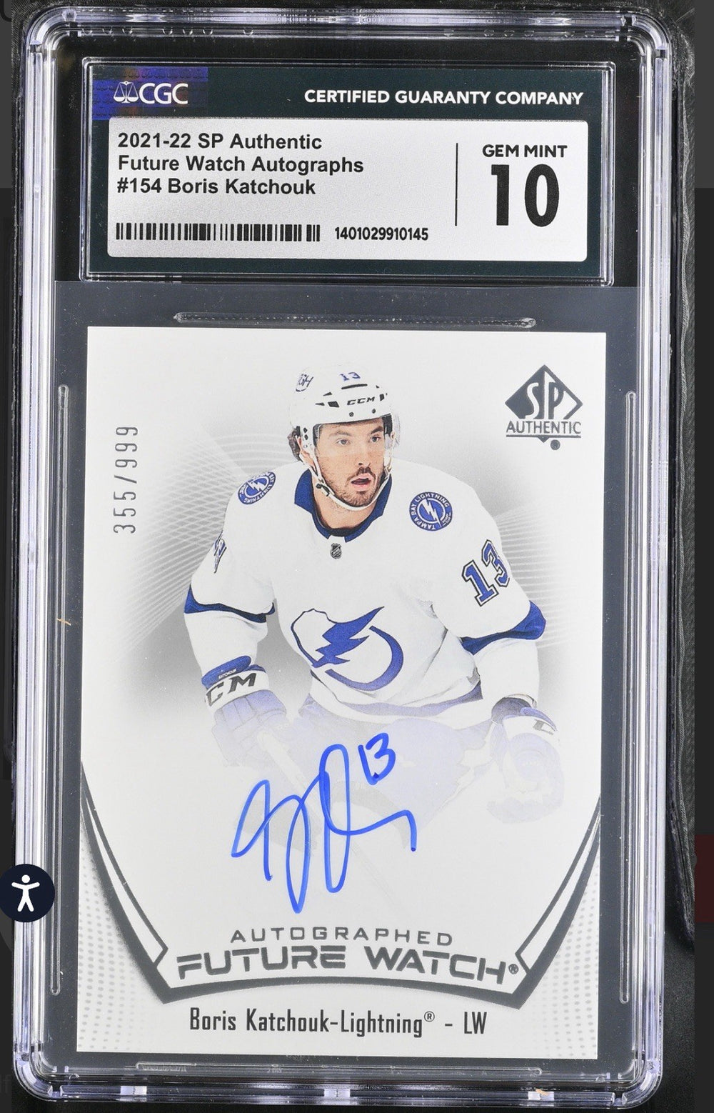 ‼️2021 SP Authentic AUTO Future Watch Boris Katchouk #154 GRADE 10~POP 1!💨