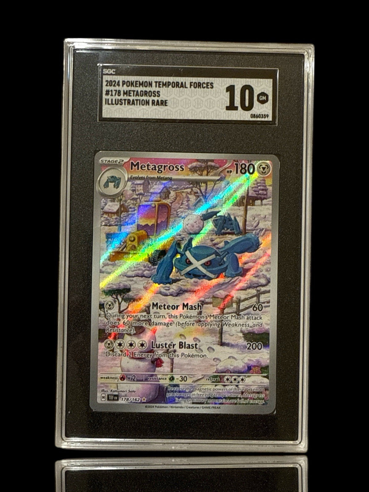 ‼️Metagross 178/162: Temporal Forces Holo GRADE 10! SHIP SAME DAY~SHOOT OFFER💨