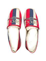 ‼️GUCCI New In Box Sylvie Logo Stripe Canvas Espadrille GUCCI SZ 12~SHOOT OFFER!